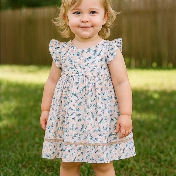 The Prairie by Rachel Ashwell Floral Pinafore Dress Size 3T - Picture 1 of 12